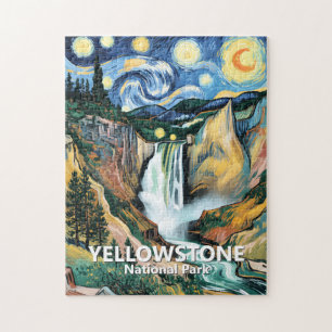 Puzzle Cascada inferior personalizada de Yellowstone Van