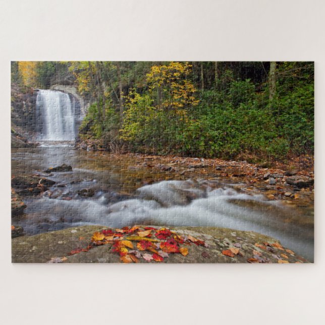 Puzzle Cascada Looking Glass Bosque Nacional Pisgah (Horizontal)