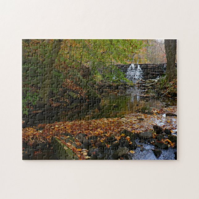 Puzzle Cascada otoño y naturaleza de Creek Pennsylvania (Horizontal)