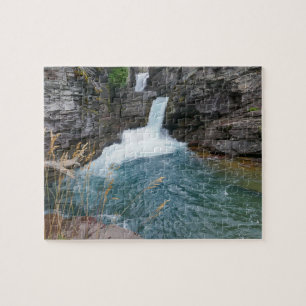 Puzzle Cascada St. Mary II en el Parque Nacional Glacier