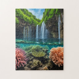 Puzzle Cascada tropical colorida