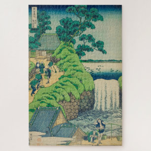 Puzzle Cascada vintage de Woodblock Aoigaoka