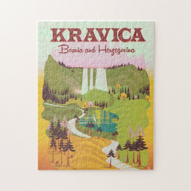 Puzzle Cascadas de Kravica Bosnia y Herzegovina (Vertical)