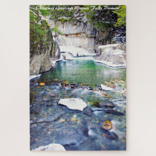 Puzzle Cascadas de Warren Vermont. Felicitaciones de Navi