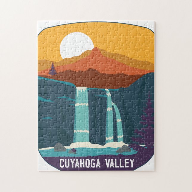 Puzzle Cascadas del Parque Nacional Cuyahoga Valley Ohio (Vertical)