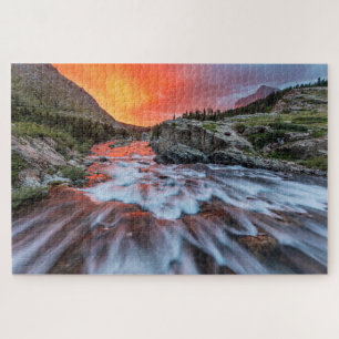 Puzzle Cascadas Swiftcurrent   Parque Nacional Glaciar Mo
