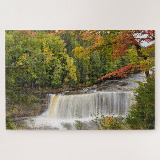 Puzzle Cascadas Tahquamenon en Otoño (Horizontal)