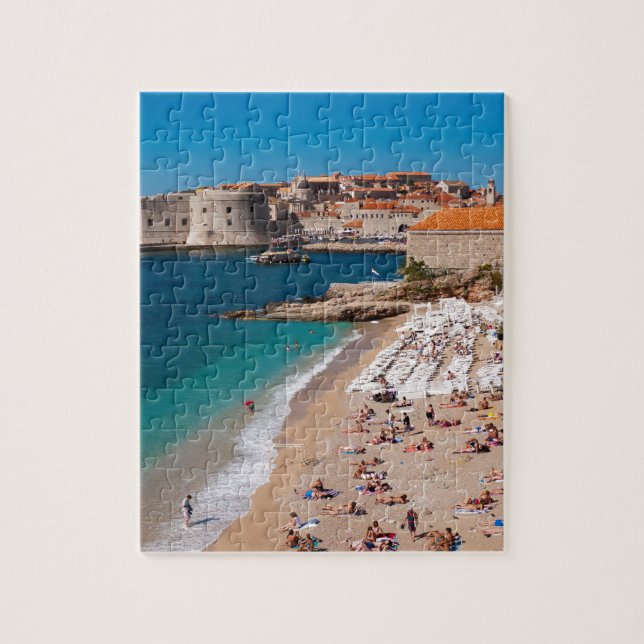 Puzzle Casco antiguo de Dubrovnik y playa de Banje (Vertical)