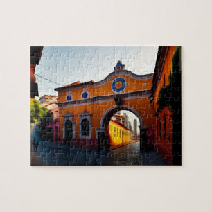 Puzzle Casco Antiguo Europeo Pequeña Aldea Vintage