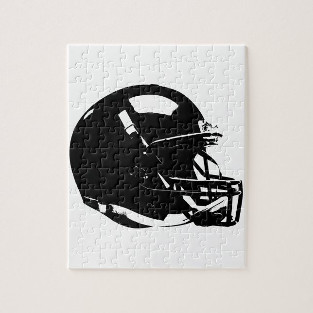 Puzzle Casco de Fútbol Black White Pop Art (Vertical)