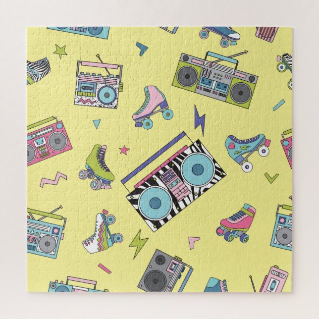 Puzzle Casete de época, patines de rodillos: retro (Vertical)