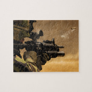 Puzzle Casing de shell despedido de un rifle M-4