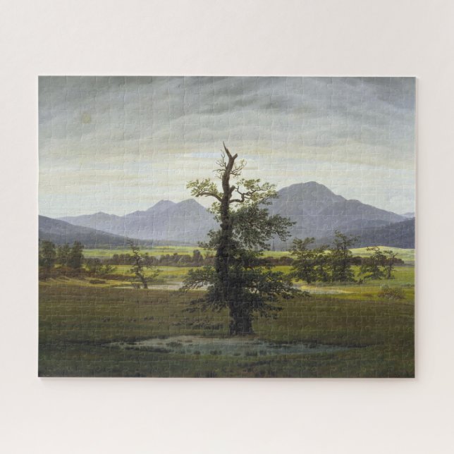 Puzzle Caspar David Friedrich arte "del árbol solitario" (Horizontal)
