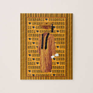 Puzzle Casquillo del naranja, negro y blanco del