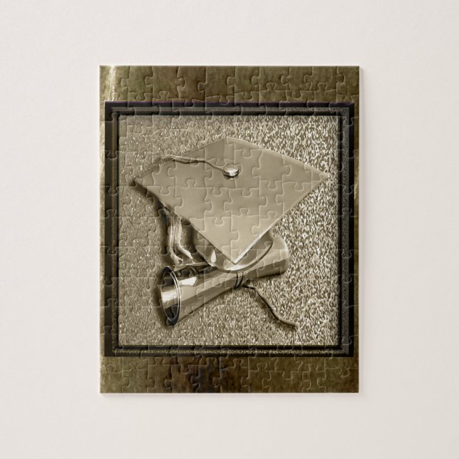 Puzzle Casquillo y diploma del oro en el oro (Vertical)