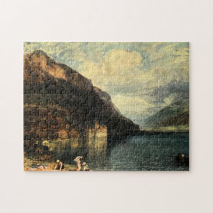 Puzzle Castillo antiguo Chillon de Suiza del vintage