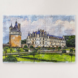 Puzzle Castillo Chenonceau. Francia.