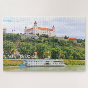 Puzzle Castillo de Bratislava, río Danubio, Eslovaquia