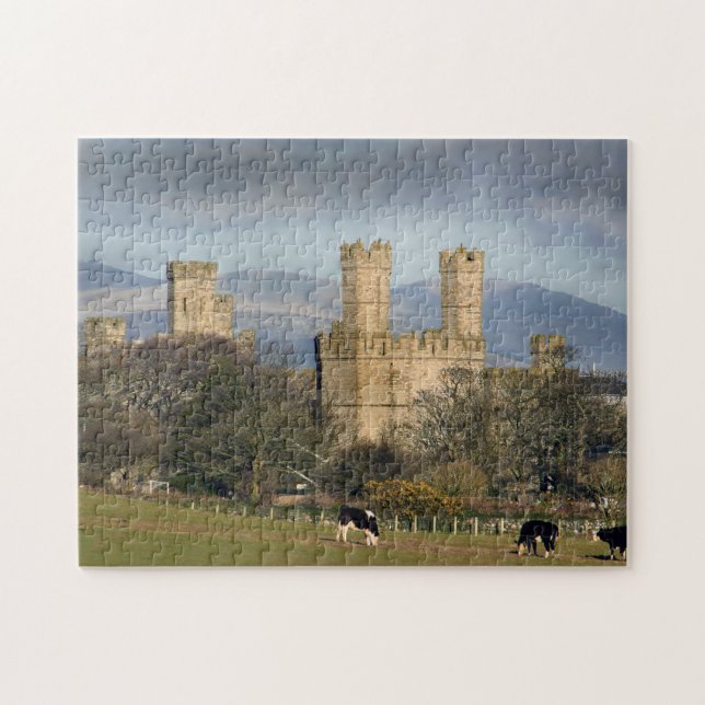 Puzzle Castillo de Caernarfon en Gales (Horizontal)