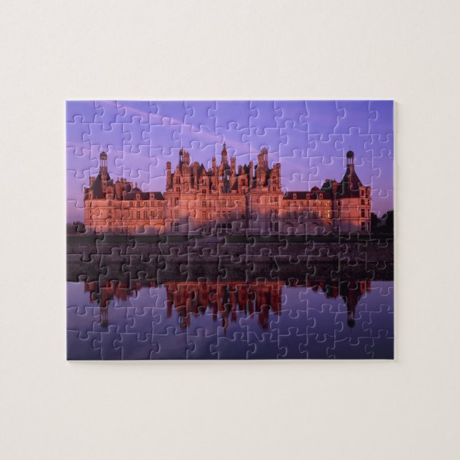 Puzzle Castillo de Chambord al atardecer, Valle del Loira (Horizontal)