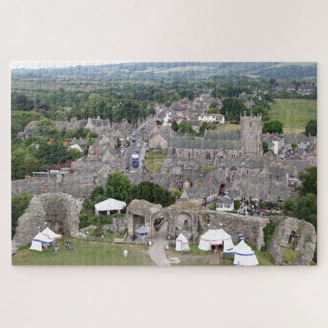 Puzzle Castillo de Corfe, Dorset, Inglaterra (Horizontal)