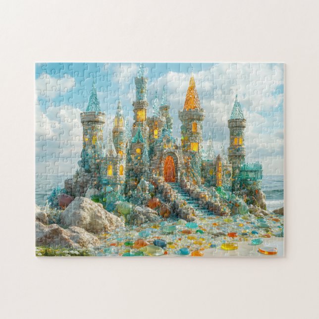 Puzzle Castillo de Cristal de Costa de Vidrio Marino (Horizontal)