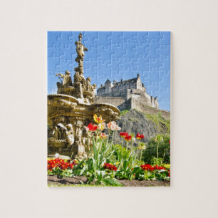 Puzzle Castillo de Edimburgo y fuente de Ross