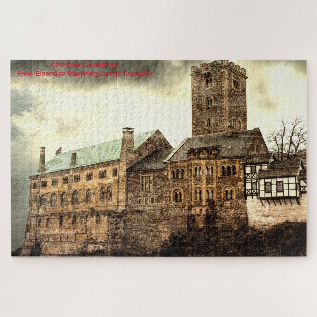 Puzzle Castillo de Eisenach Wartburg Alemania. Rompecabez (Horizontal)