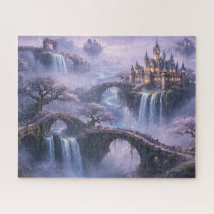 Puzzle Castillo de Fantasía Paisaje Surrealista Azul Lava