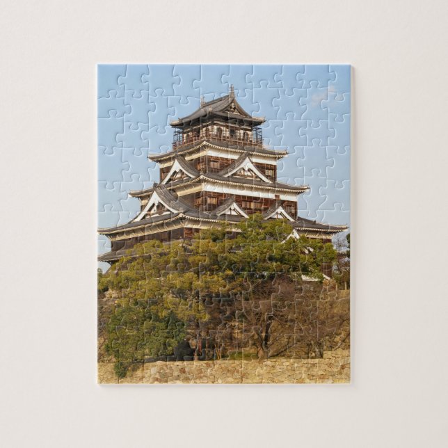 Puzzle Castillo de Hiroshima 広 島 城, Hiroshima, Japón (Vertical)