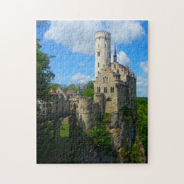 Puzzle Castillo de Lichtenstein Reutlingen Alemania. (Vertical)