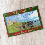 Puzzle Castillo de Nuevos Slans - Hay Clan Tartan Jigsaw<br><div class="desc">El Castillo de New Slains del Heno escocés, en Aberdeenshire, se muestra en el contexto del popular escotés rojo y verde de la familia. Los nombres del castillo y del clan están en una fuente de color dorado. Ahora una ruina sin techo, da al Mar del Norte al este de...</div>
