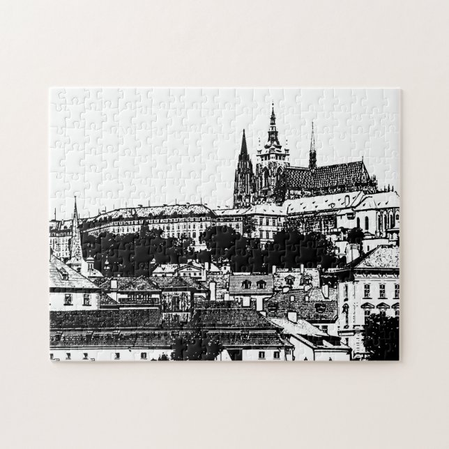 Puzzle Castillo de Praga y Catedral de San Vitus, Checia (Horizontal)