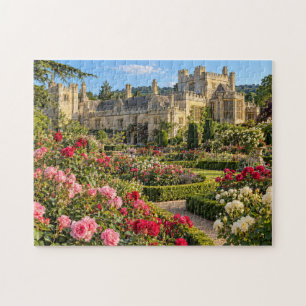 Puzzle Castillo inglés de Cotswolds y jardín de rosas de 