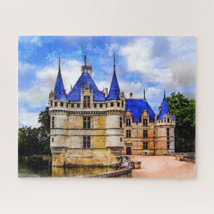 Puzzle Castillo medieval Azay le Rideau, Francia.