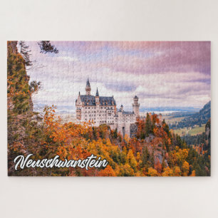 Puzzle Castillo Neuschwanstein, Alemania, En Otoño