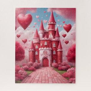 Puzzle Castillo Rojo y Rosa