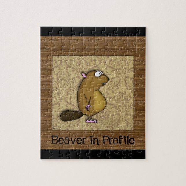 Puzzle castor en perfil (Vertical)