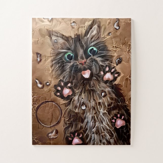 Puzzle Cat 4 - Wet (Vertical)
