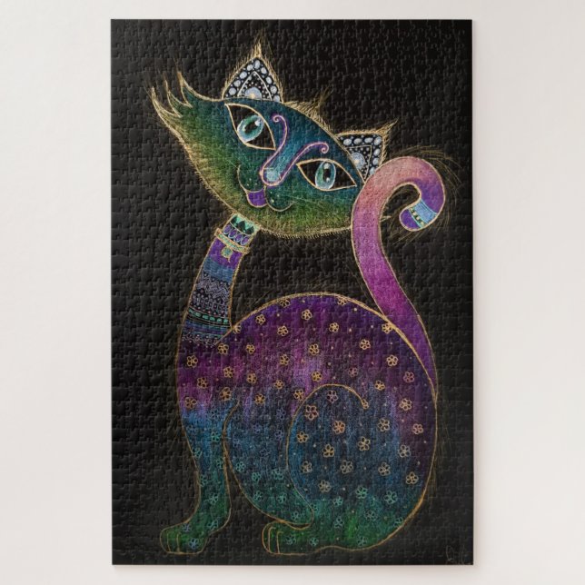 Puzzle Cat 7 - Lucky no 7 (Vertical)