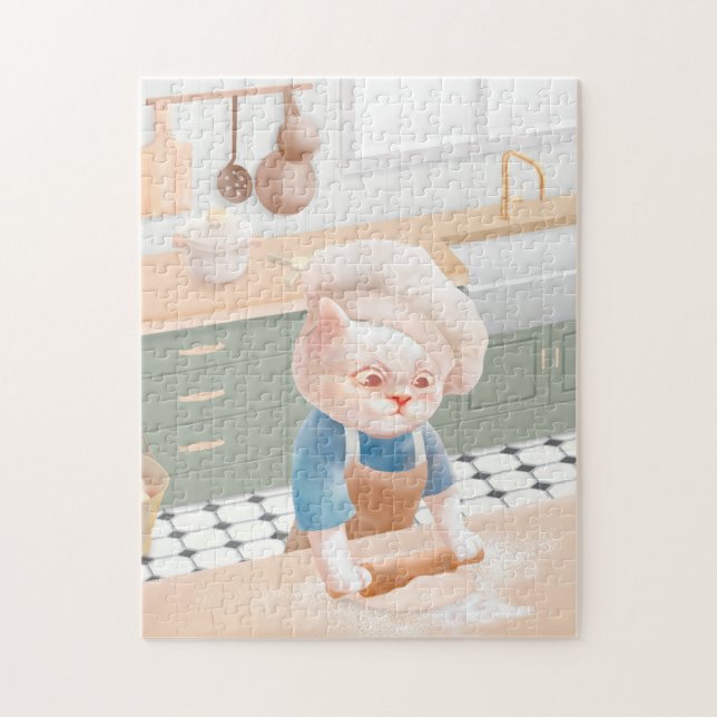 Puzzle Cat Baker Baby - Acogedor Kneading (Vertical)