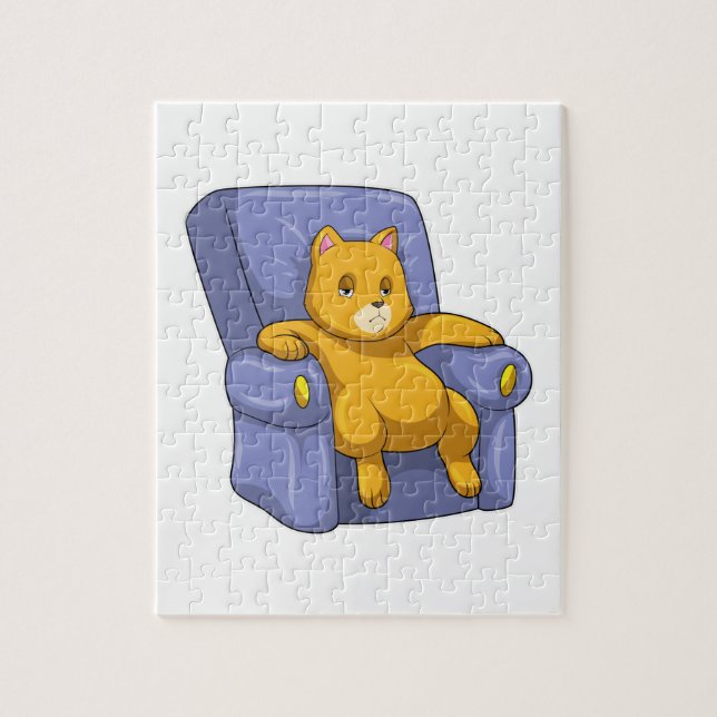 Puzzle Cat con Sofa (Vertical)