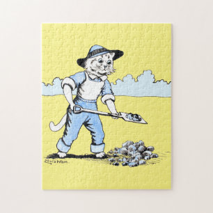 Puzzle Cat Gardener, Louis Wain