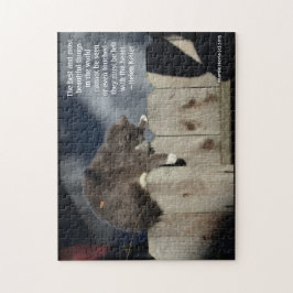 Puzzle Cat on Fence #9 (cita personalizada)