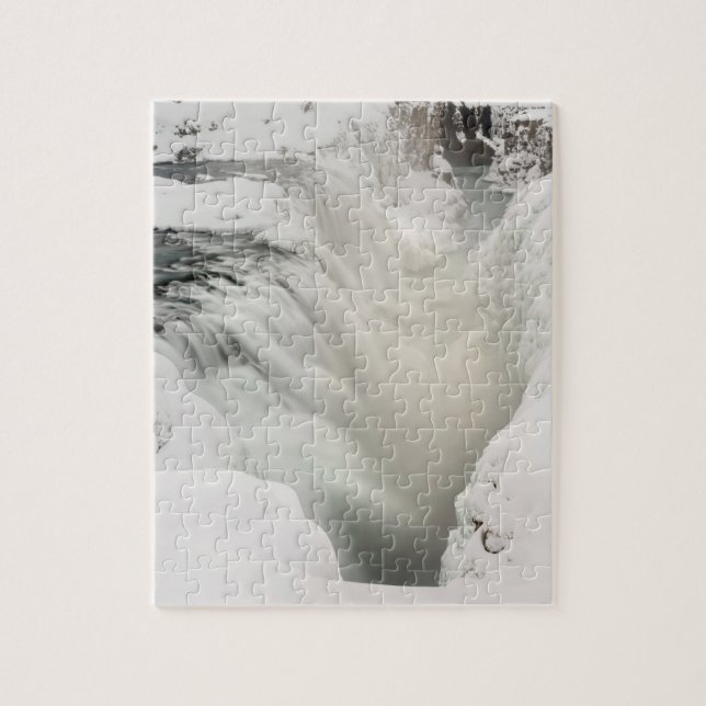 Puzzle Catarata de Godafoss, invierno, Islandia (Vertical)