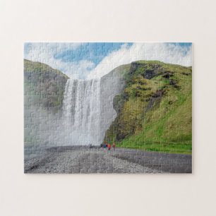 Puzzle Catarata Skogafoss - pueblo de Skogar, Islandia