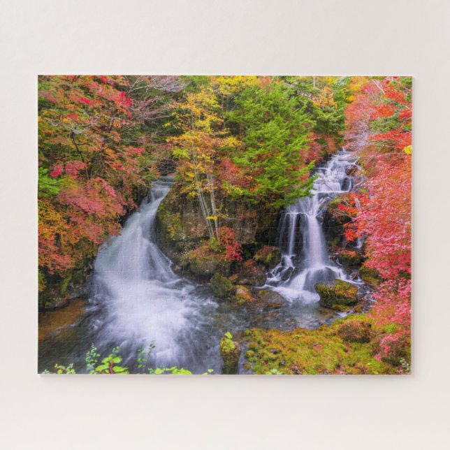 Puzzle Cataratas | Cascadas de grifo Nikko Japón Caída (Horizontal)