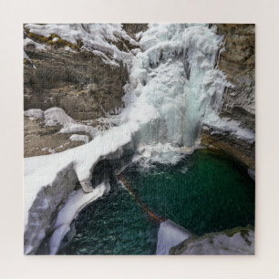 Puzzle Cataratas congeladas en Johnson Creek, Alberta