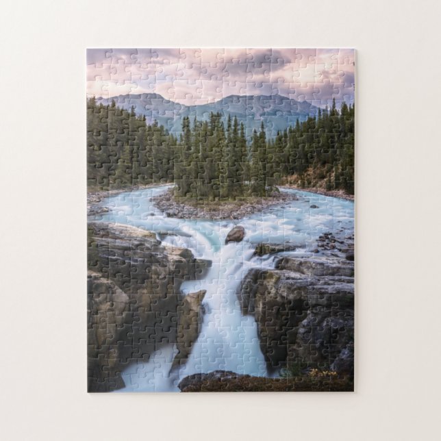 Puzzle Cataratas de Sunwapta | Parque nacional Jasper (Vertical)