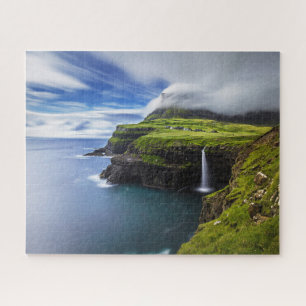 Puzzle Cataratas   Islas Feroe, Dinamarca